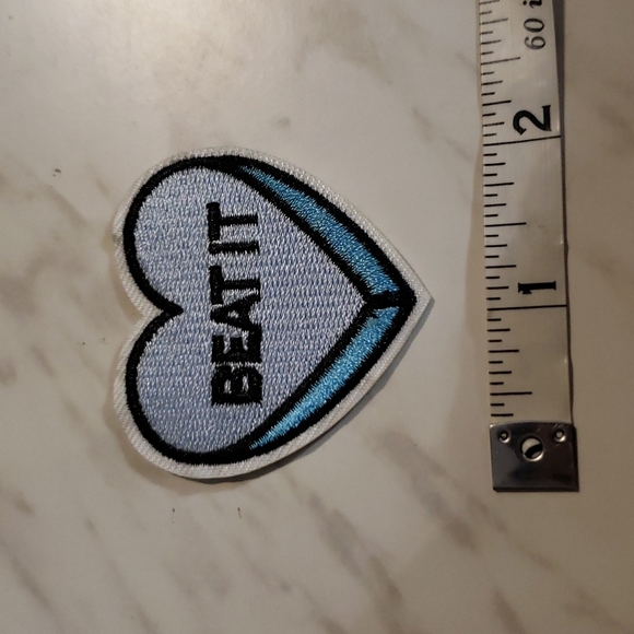 Blue Valentine Iron-On Heart Patch - Picture 2 of 4
